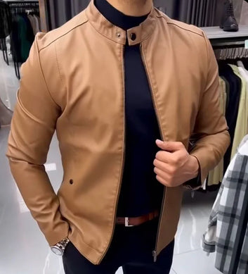 Chaqueta Cuero Clásica Hombre