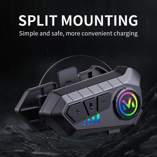 Auricular para casco Bluetooth IPX6 V10
