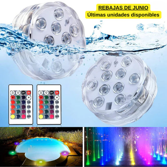 Luz led sumergible  con control